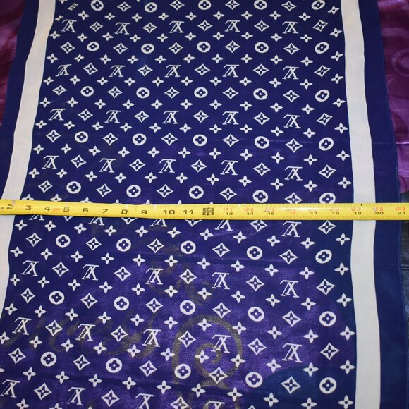 VTG VINTAGE LV RETRO scarf. No tags AT ALL / BUYER DAMAGED ITEM AS IS CONDITION - Picture 14 of 14